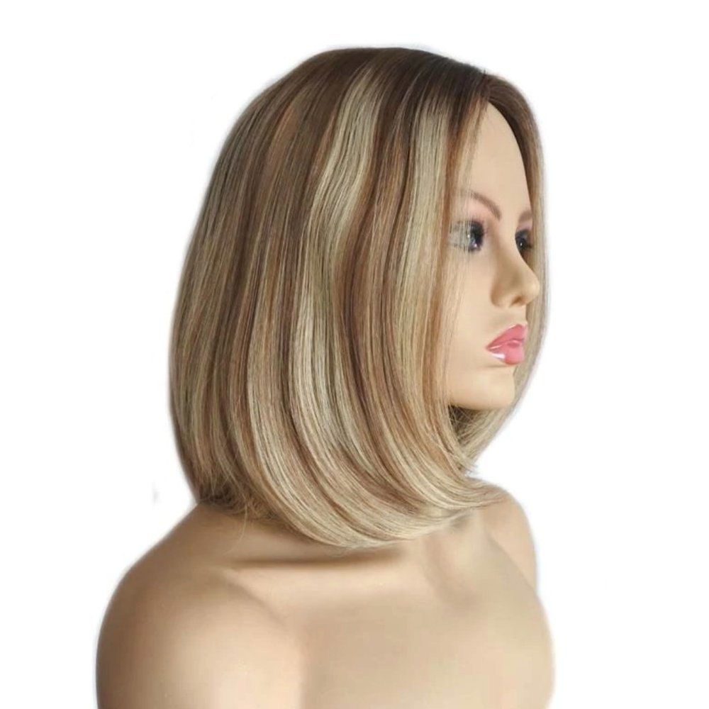 Medium Shade Blonde Real Human Hair Wig